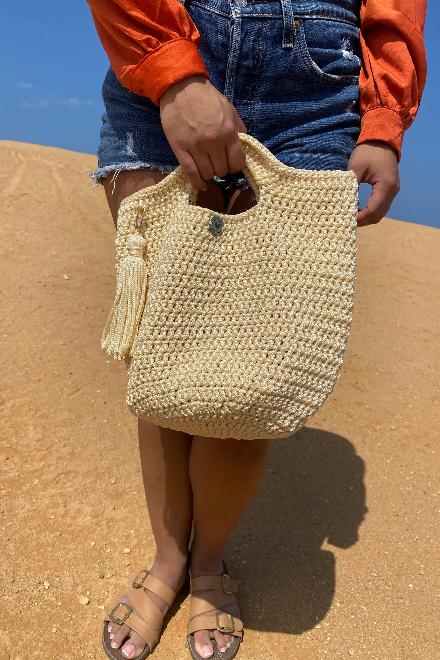 Bolso playero- a mano con amor
