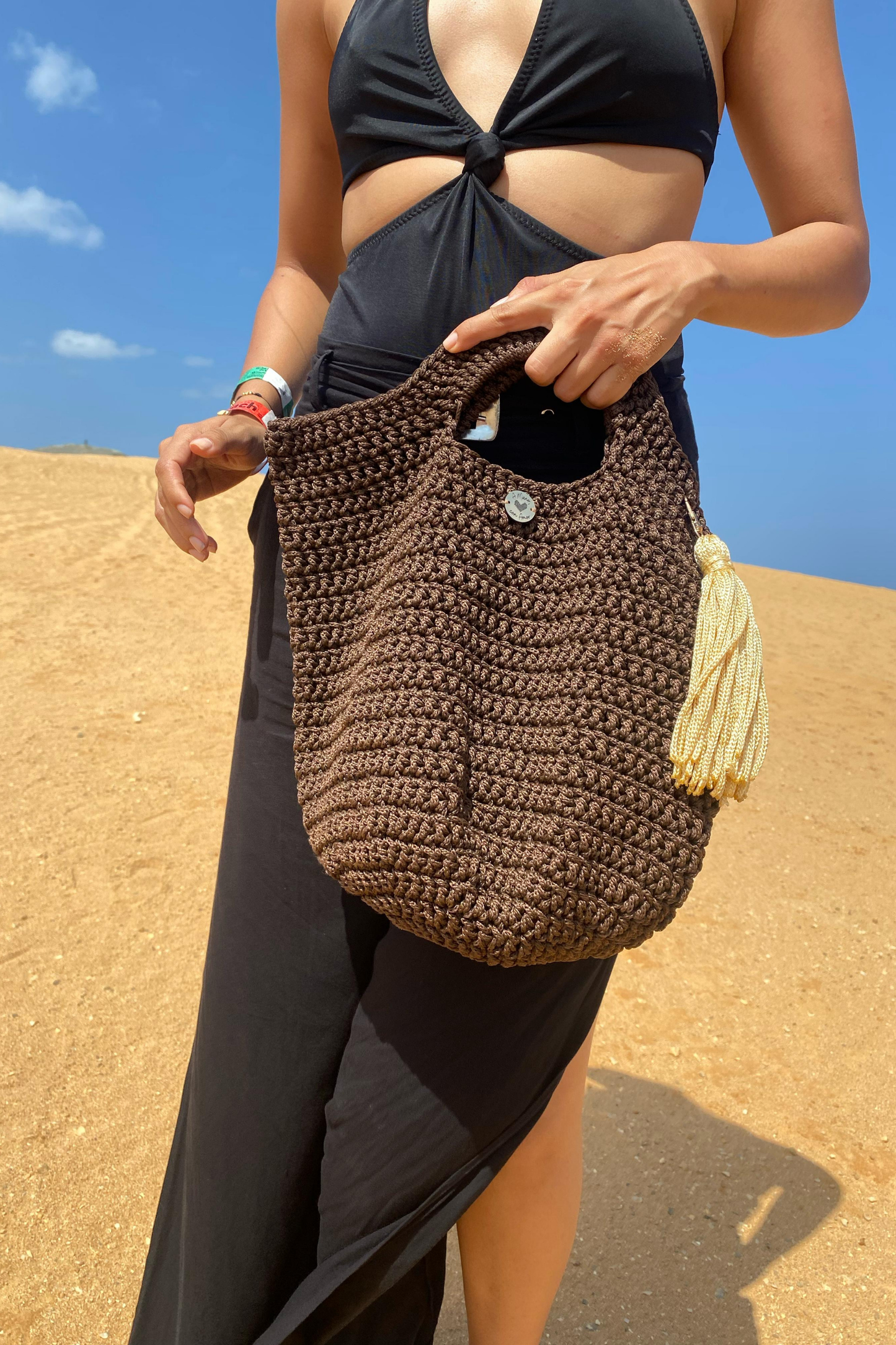Bolso playero- a mano con amor