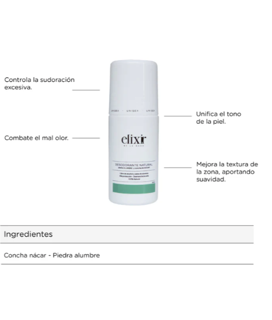 Desodorante Natural Unisex- Elixir by la maga