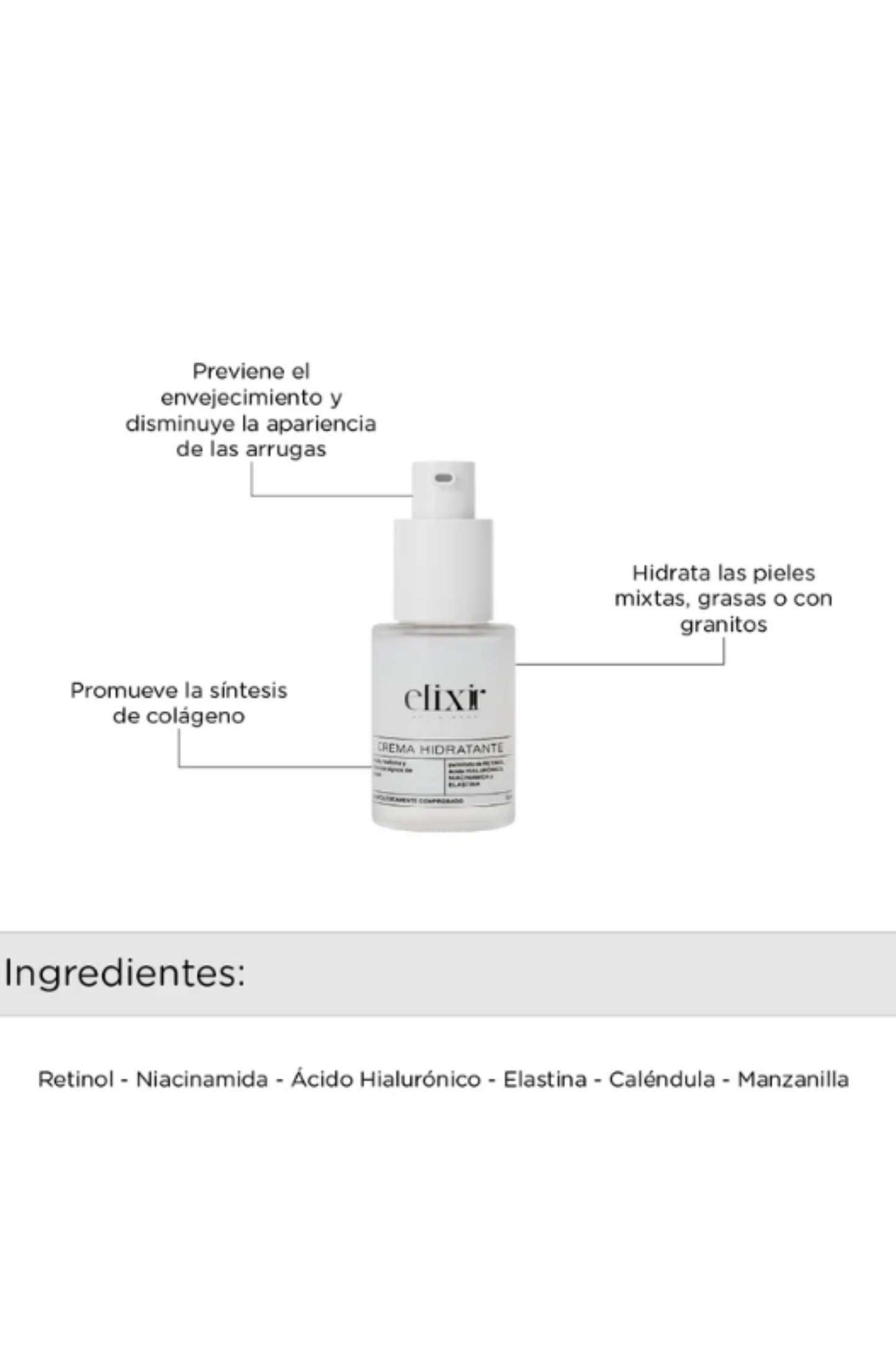 CREMA HIDRATANTE 10 ML- Elixir by la maga