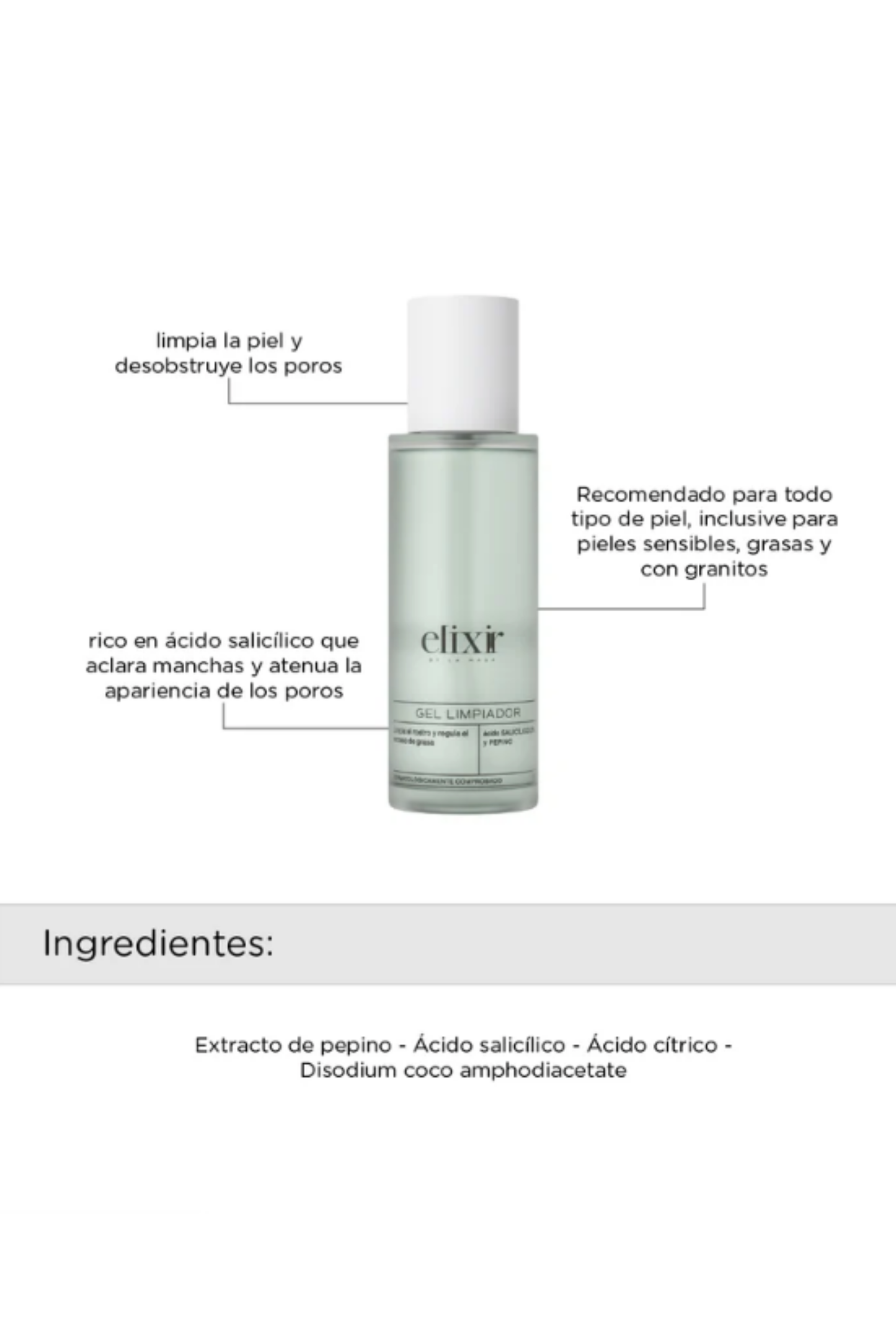 Gel Limpiador Facial 150 ml- Elixir by la maga
