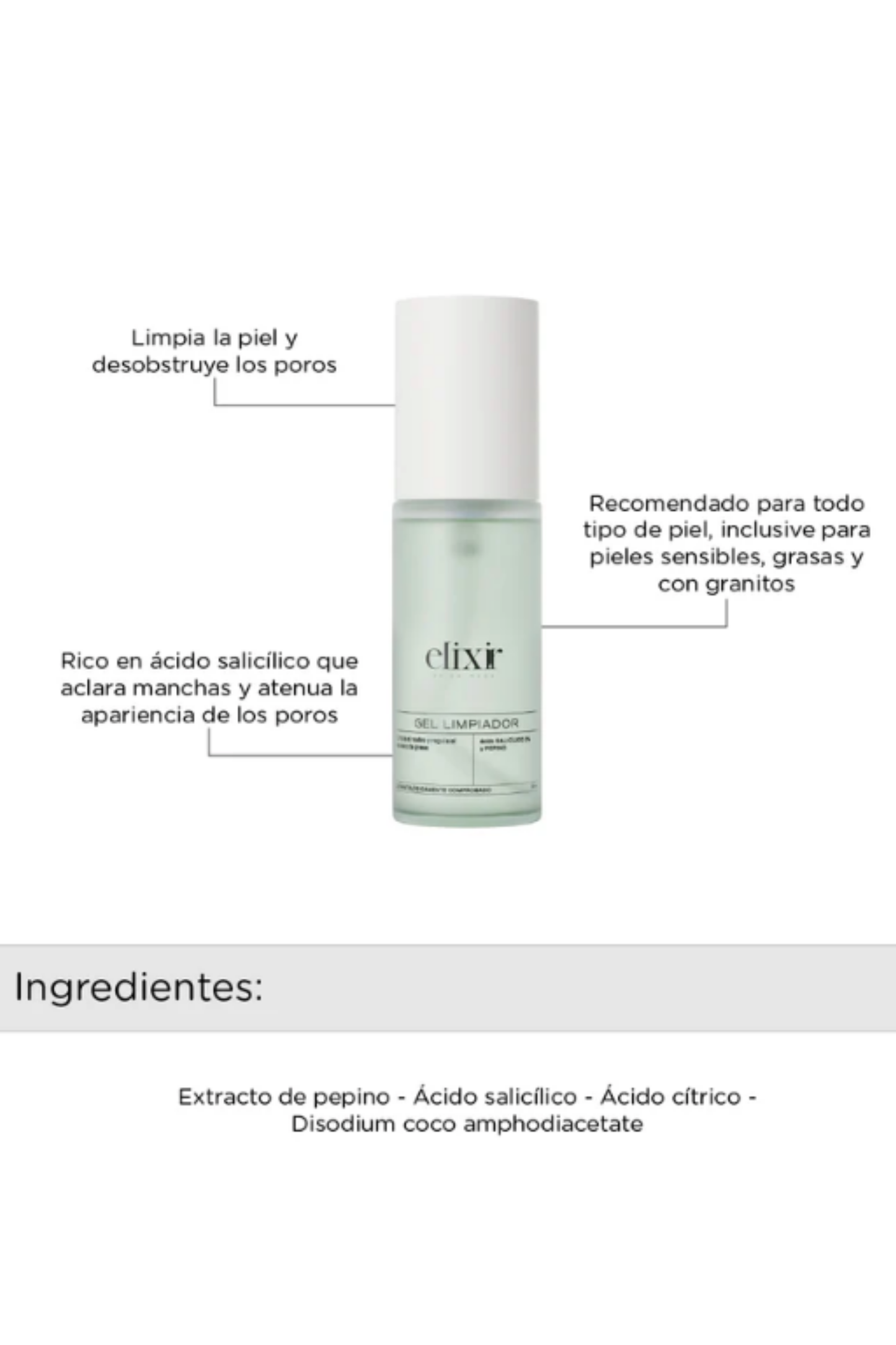GEL LIMPIADOR 50 ML- Elixir by la maga